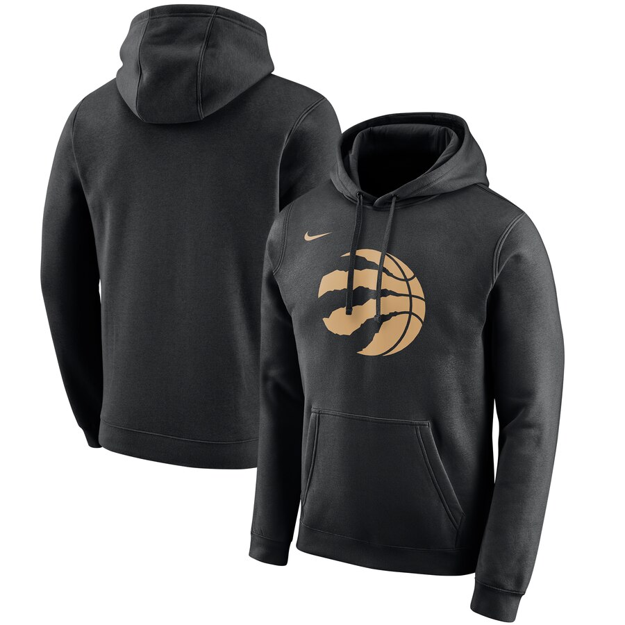 NBA Toronto Raptors Nike 201920 City Edition Club Pullover Hoodie Black->toronto raptors->NBA Jersey